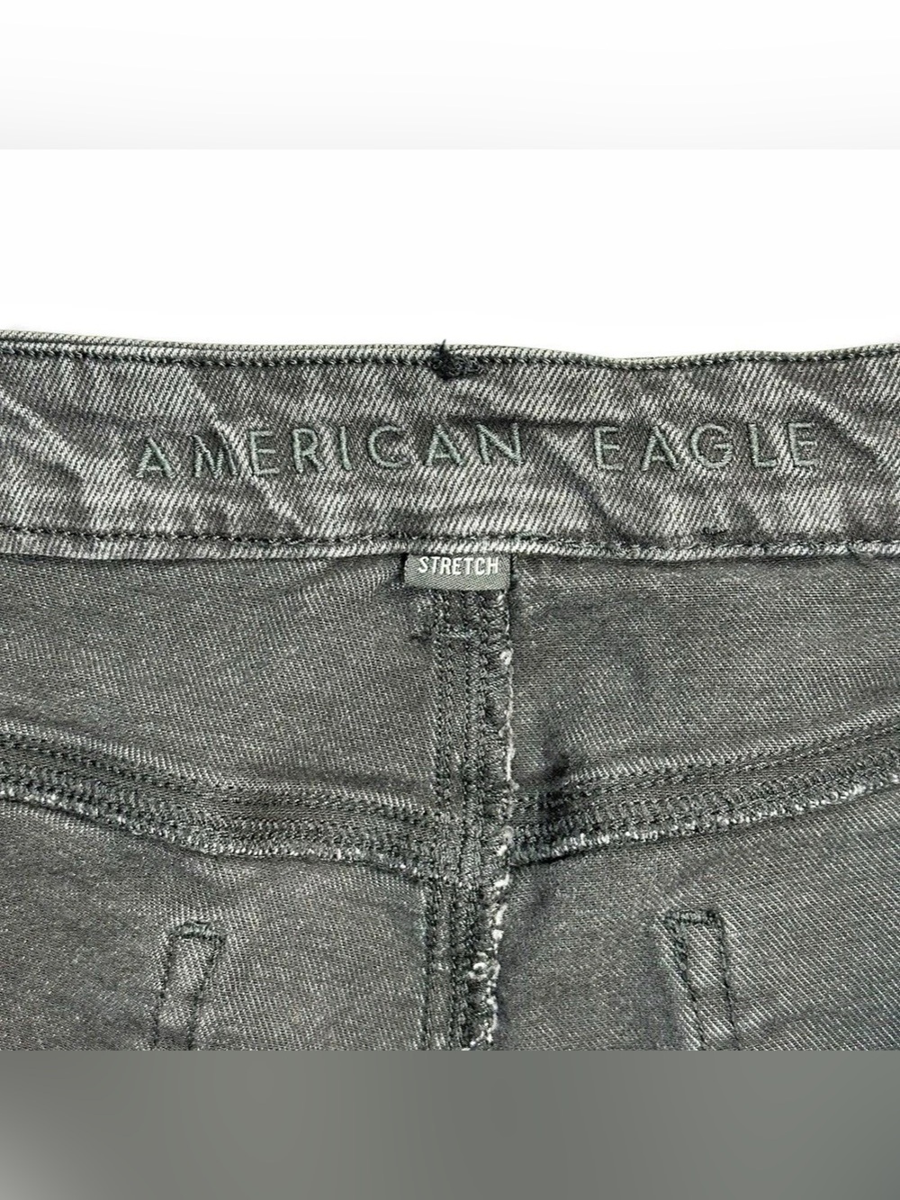 American Eagle Curvy Mom Jeans Women’s 16 Regular Black High Rise Stretch Denim - Picture 4 of 10